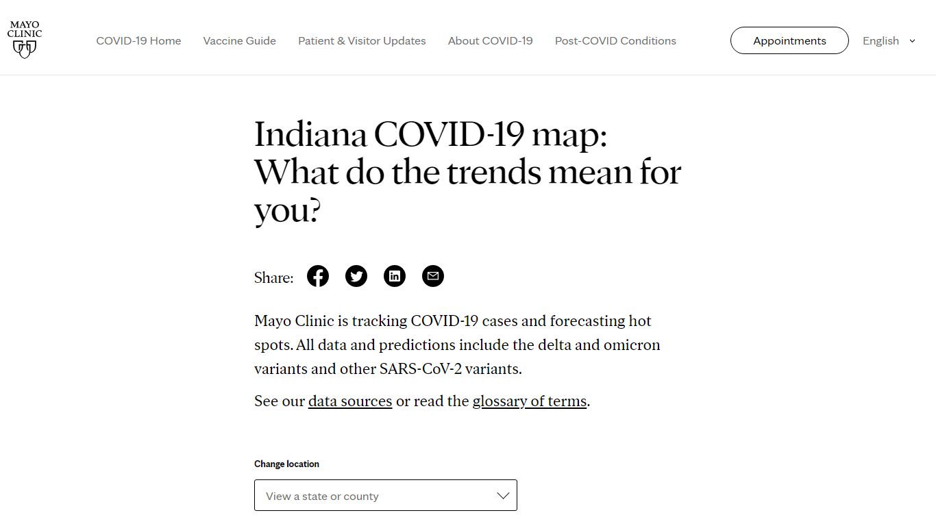 Indiana COVID-19 Map: Tracking the Trends - Mayo Clinic